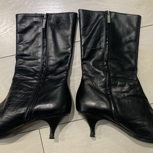 Banana Republic Black Leather Boots size 10 - Picture 7 of 17